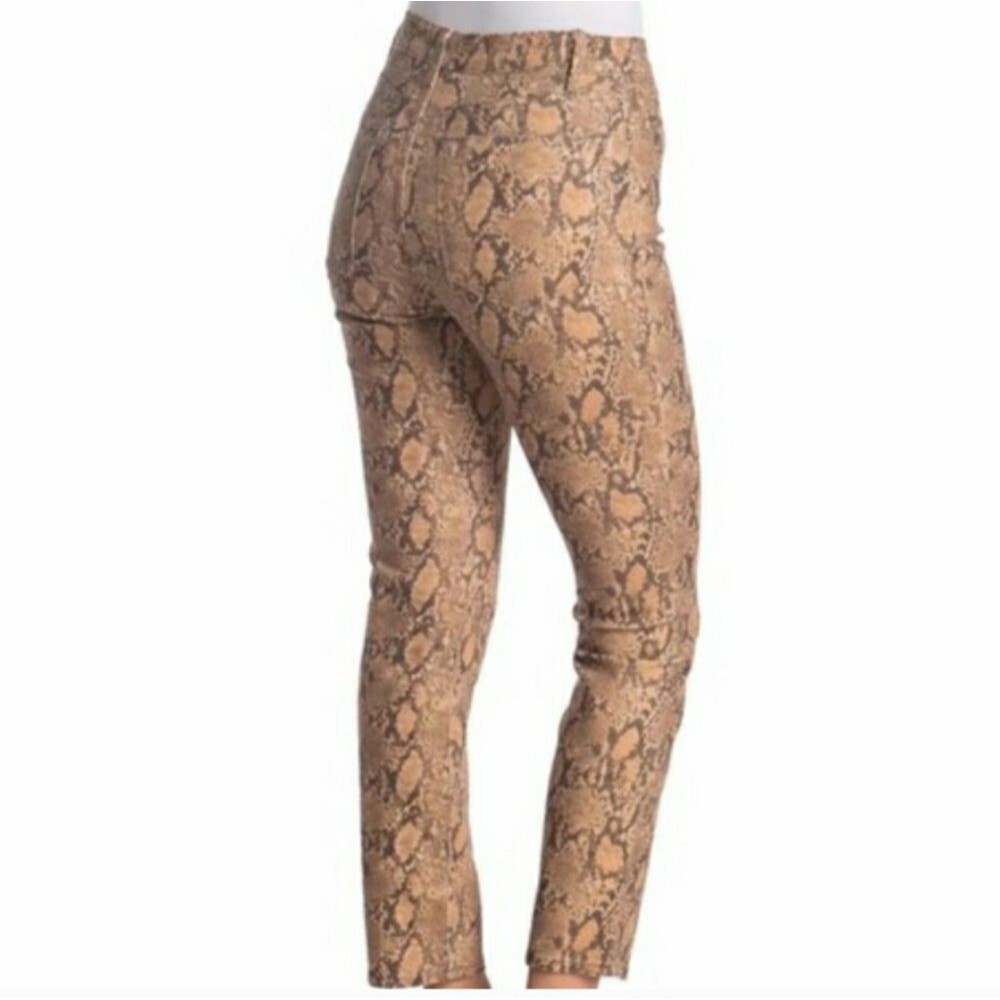 Frame Le High Skinny Crop Animal Print Snake Skin Jean's 24